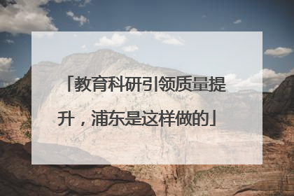 教育科研引领质量提升，浦东是这样做的