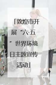 敦煌市开展“六·五”世界环境日主题宣传活动