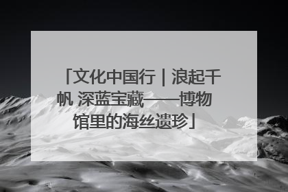 文化中国行｜浪起千帆 深蓝宝藏——博物馆里的海丝遗珍