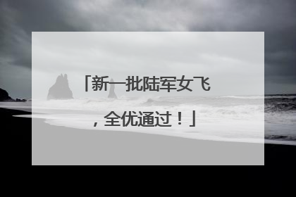 新一批陆军女飞，全优通过！