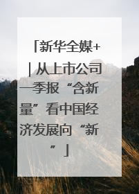 新华全媒+｜从上市公司一季报“含新量”看中国经济发展向“新”