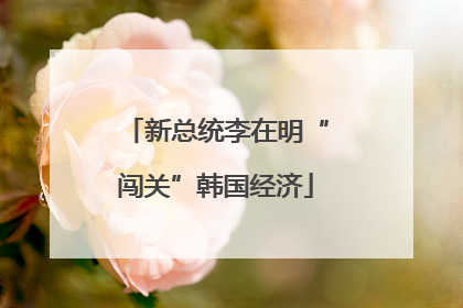 新总统李在明“闯关”韩国经济