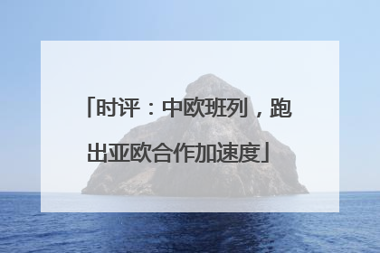 时评：中欧班列，跑出亚欧合作加速度