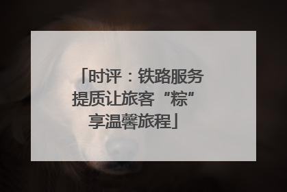时评：铁路服务提质让旅客“粽”享温馨旅程