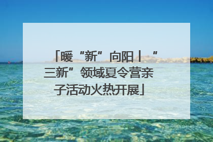 暖“新”向阳丨“三新”领域夏令营亲子活动火热开展