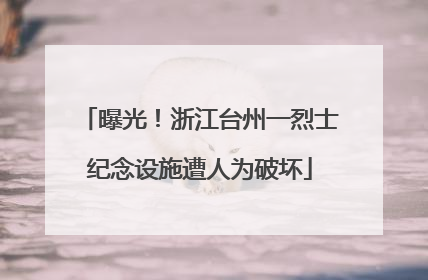 曝光！浙江台州一烈士纪念设施遭人为破坏
