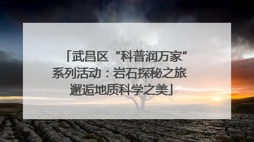 武昌区“科普润万家”系列活动：岩石探秘之旅 邂逅地质科学之美