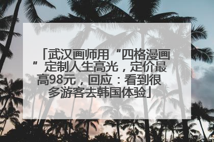 武汉画师用“四格漫画”定制人生高光，定价最高98元，回应：看到很多游客去韩国体验