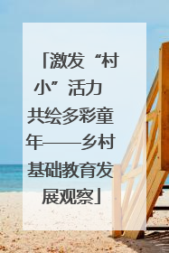 激发“村小”活力 共绘多彩童年——乡村基础教育发展观察