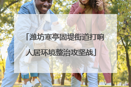 潍坊寒亭固堤街道打响人居环境整治攻坚战
