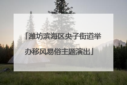 潍坊滨海区央子街道举办移风易俗主题演出