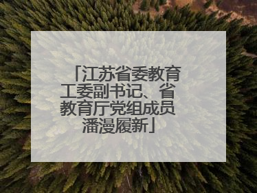 江苏省委教育工委副书记、省教育厅党组成员潘漫履新