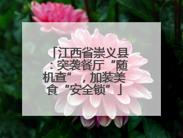 江西省崇义县：突袭餐厅“随机查”，加装美食“安全锁”