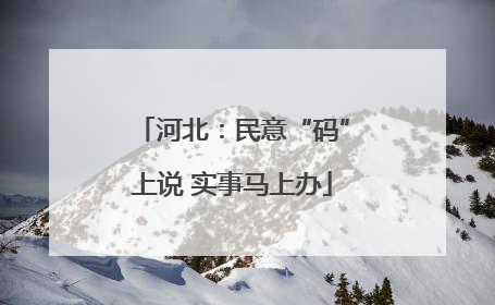 河北：民意“码”上说 实事马上办