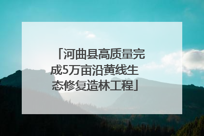 河曲县高质量完成5万亩沿黄线生态修复造林工程