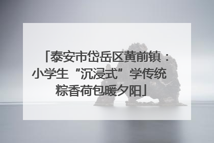泰安市岱岳区黄前镇：小学生“沉浸式”学传统 粽香荷包暖夕阳