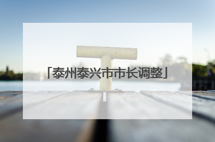 泰州泰兴市市长调整