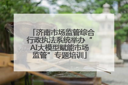 济南市场监管综合行政执法系统举办“AI大模型赋能市场监管”专题培训