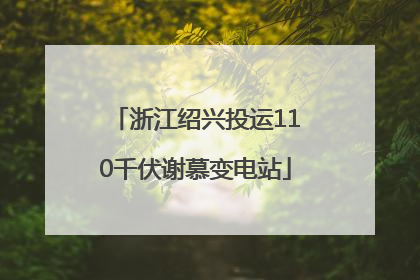 浙江绍兴投运110千伏谢慕变电站