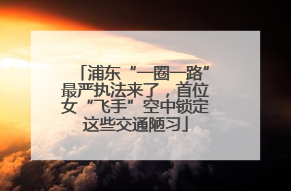 浦东“一圈一路”最严执法来了，首位女“飞手”空中锁定这些交通陋习