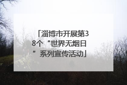 淄博市开展第38个“世界无烟日”系列宣传活动