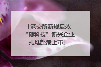 港交所新规显效 “硬科技”新兴企业扎堆赴港上市