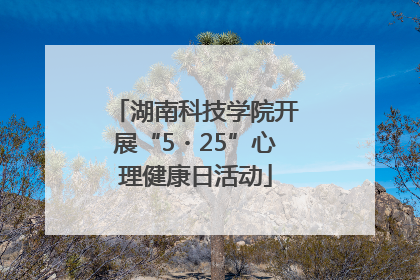 湖南科技学院开展“5・25”心理健康日活动