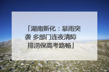 湖南新化：暴雨突袭 多部门连夜清障排涝保高考路畅