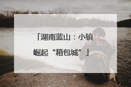 湖南蓝山：小镇崛起“箱包城”