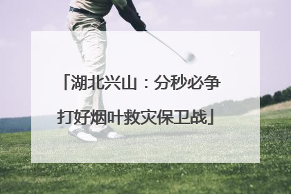 湖北兴山：分秒必争 打好烟叶救灾保卫战