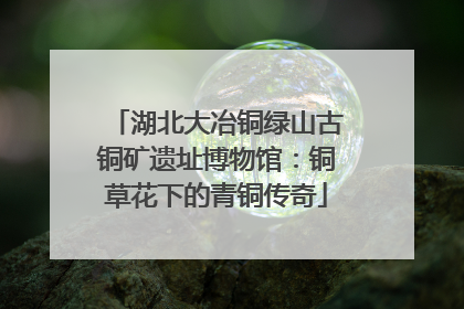 湖北大冶铜绿山古铜矿遗址博物馆：铜草花下的青铜传奇