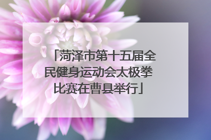 菏泽市第十五届全民健身运动会太极拳比赛在曹县举行