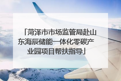 菏泽市市场监管局赴山东海辰储能一体化零碳产业园项目帮扶指导