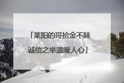 莱阳的哥拾金不昧 诚信之举温暖人心