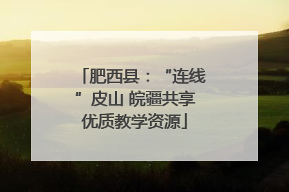 肥西县：“连线”皮山 皖疆共享优质教学资源
