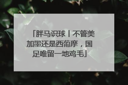 胖马识球丨不管美加墨还是西葡摩，国足唯留一地鸡毛