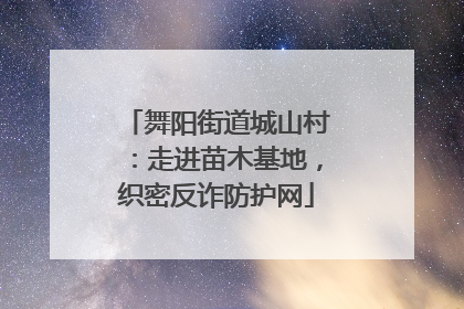 舞阳街道城山村：走进苗木基地，织密反诈防护网