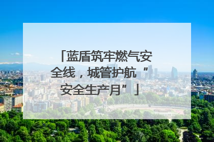 蓝盾筑牢燃气安全线，城管护航“安全生产月”