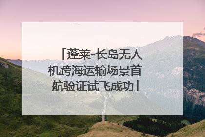 蓬莱-长岛无人机跨海运输场景首航验证试飞成功