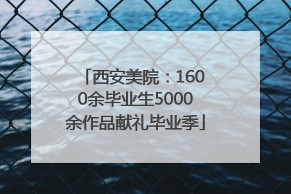 西安美院：1600余毕业生5000余作品献礼毕业季