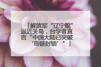 解放军“辽宁舰”逼近关岛，台学者直言“中国大陆已突破‘岛链封锁’”