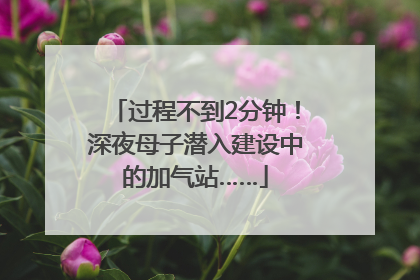 过程不到2分钟！深夜母子潜入建设中的加气站……