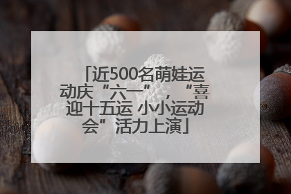 近500名萌娃运动庆“六一”，“喜迎十五运 小小运动会”活力上演