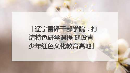 辽宁雷锋干部学院：打造特色研学课程 建设青少年红色文化教育高地