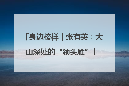 身边榜样｜张有英：大山深处的“领头雁”