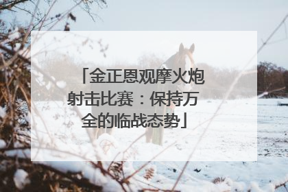金正恩观摩火炮射击比赛：保持万全的临战态势