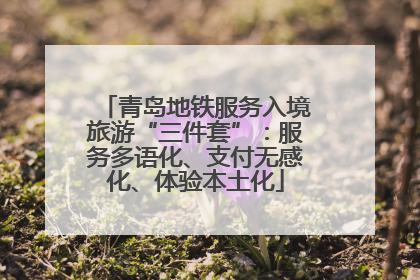 青岛地铁服务入境旅游“三件套”：服务多语化、支付无感化、体验本土化