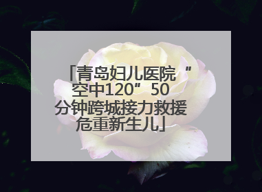 青岛妇儿医院“空中120”50分钟跨城接力救援危重新生儿