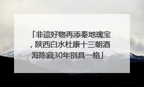 非遗好物再添秦地瑰宝，陕西白水杜康十三朝酒海陈藏30年别具一格