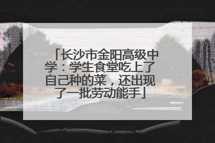 长沙市金阳高级中学：学生食堂吃上了自己种的菜，还出现了一批劳动能手